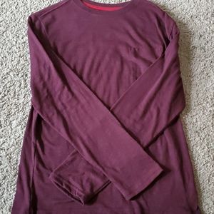 Maroon long sleeve shirt